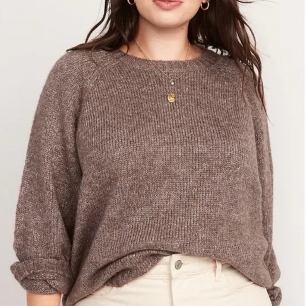 Old Navy Melange Cozy Shaker-Stitch Pullover Sweater